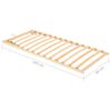 vidaXL Slatted Bed Base Beechwood Color Solid beechwood Single