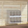 vidaXL Chicken Nesting Box Galvanized silver