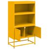 vidaXL Highboard Mustard Yellow Steel Medium Highboard Rectangular