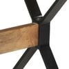 vidaXL Dining Table Natural Mango Wood Rough Mango Wood, Powder-Coated Steel