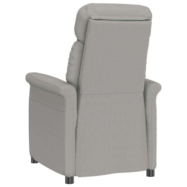 vidaXL Light Grey Recliner Chair Light gray 70.5 x 96.5 x 95 cm fabric