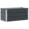 vidaXL Planter Anthracite 39.37 x 19.69 x 17.72 in Galvanised Steel