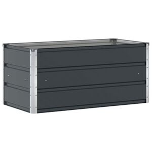 vidaXL Planter Anthracite 39.37 x 19.69 x 17.72 in Galvanised Steel