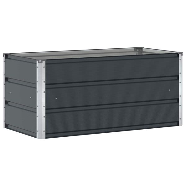 vidaXL Planter Anthracite 39.37 x 19.69 x 17.72 in Galvanised Steel