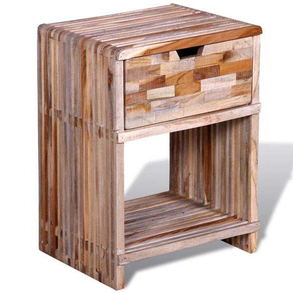 vidaXL Cabinet Various shades of teak Reclaimed teak wood Storage