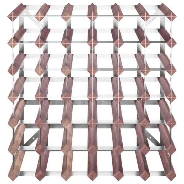 vidaXL Wine Rack for 42 Bottles Brown Solid Wood Pine