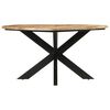 vidaXL Dining Table Natural Wood Solid Mango Wood Large