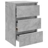 vidaXL Bed Cabinet Concrete grey Engineered wood Medium Bed Cabinet