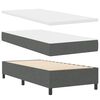 vidaXL Box Spring Bed with Mattress Dark gray 39.4" x 78.7" fabric