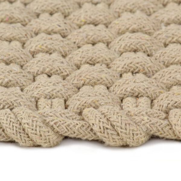 vidaXL Rug Natural Cotton 70.9 x 98.4 in Pattern Area Rug