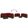 vidaXL Patio Sofa Set Set of 6 Brown