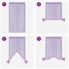 vidaXL String Curtains 2 pcs Purple 39.4x98.4"