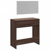 vidaXL Dressing Table Brown Oak Engineered Wood, Glass Medium