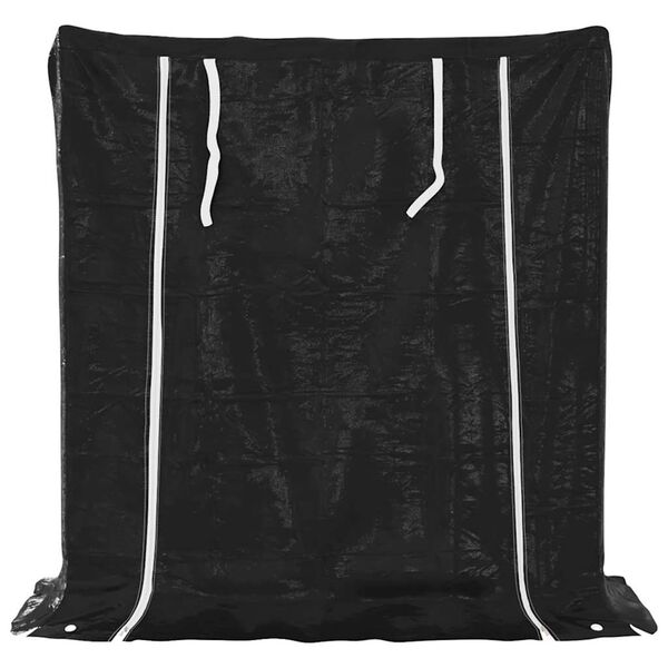 vidaxL Firewood Rack with Rain Cover 39.6"x15.9"x43.5" Galvanized Steel