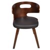 vidaXL Dining Chair Set of 4 Brown Plywood Standard Ergonomic