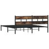 vidaXL Bed Frame Black Iron Full Bed Frame Rectangular Industrial