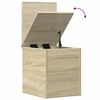 vidaXL Storage Box Sonoma Oak Engineered Wood 11.8x13.8x13.8 in