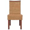 vidaXL Dining Chairs 2 pcs Brown Natural Rattan