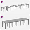 vidaXL Garden Dining Table Light Grey 137.80 x 39.37 x 28.74 in