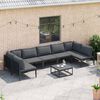 vidaXL Garden Sofa Set 7 pcs Anthracite Steel