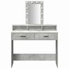 vidaXL Dressing Table Grey 39.37 x 16.14 x 55.12 in Engineered Wood