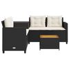 vidaXL Patio Sofa Black, Cream white
