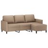 vidaXL 3-Seater Sofa With Footstool Cappuccino