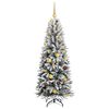 vidaXL Artificial Christmas Tree with 150 LEDs White 59.06 in