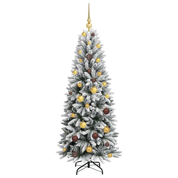 vidaXL Artificial Christmas Tree with 150 LEDs White 59.06 in