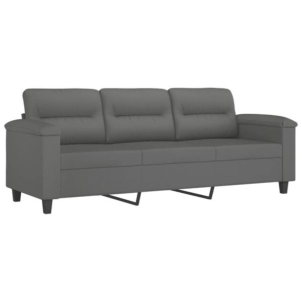 vidaXL 3-seater Sofa Dark grey