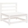 vidaXL Garden Sofa Set White Solid Pine Wood Standard Modular