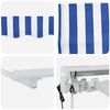 vidaXL Retractable Awning Retractable Blue and White 157.48 x 78.74 in