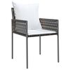 vidaXL Garden Dining Set Brown, Black, Cream white