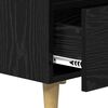 vidaXL Bed Cabinet Black oak 40 x 35 x 47.5 cm Engineered wood