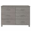vidaXL Sideboard Light Gray Solid Pine Wood 44.5x15.7x31.5 in Sideboard