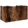 vidaXL Desk Organiser Smoked Oak 17.5x9.4x9.8" Engineered Wood
