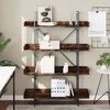 vidaXL Bookcase Smoked Oak Engineered Wood, Metal 39.4 x 13.0 x 57.3 in
