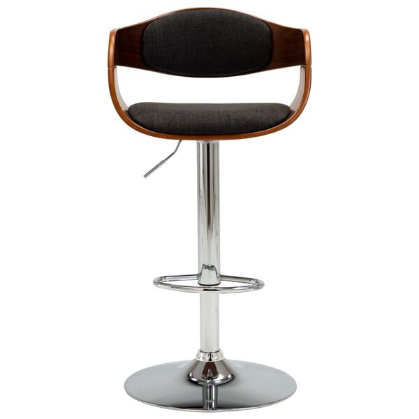 vidaXL Bar Chair Set of 2 Gray and brown
