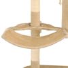 vidaXL Cat Tree Beige Particle board, Plush, Sisal rope Large