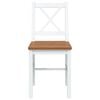 vidaXL Dining Set Brown and White Pine wood Large Durable Dining Set