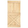 vidaXL Sliding Door with Hardware Set 39.4x82.7" Solid Wood Pine