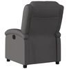 vidaXL Electric Recliner Chair Gray Real Leather