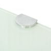 vidaXL Corner Shelf Set of 2 White Tempered safety glass 17.7x17.7 in