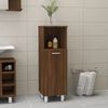 vidaXL Bathroom Cabinet Brown oak Engineered wood Narrow