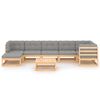 vidaXL Garden Lounge Set Natural wood Solid pine wood Large Modular