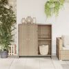 vidaXL Storage Cabinet with Door Beige 39.37 x 14.17 x 40.16 in Rattan