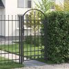 vidaXL Fence Gate Gray 39.4"x 68.9" Powder-coated steel