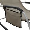 vidaXL Sun Lounger Taupe Textilene Medium Foldable Folding Sun Lounger