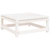 vidaXL Garden Footstool White Solid pine wood 27.6x27.6x11.8 in Modular