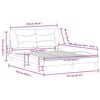 vidaXL Bed Frame Dark Grey Polyester Queen Decorative Inlays Bed Frame